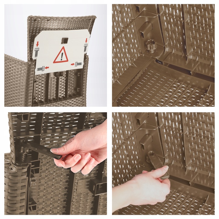 FOTEL OGRODOWY ALLIBERT KRZESŁO + PODUCHA BEŻOWY