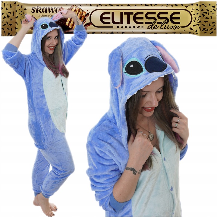 STITCH STICZ STICH PIŻAMA DRES na WALENTYNKI Przebranie XL 176-186 cm