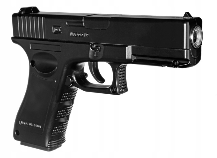 PISTOLET NA KULKI PLASTIKOWE GLOCK C7 METALOWY CZARNY GRATIS 500 KULEK