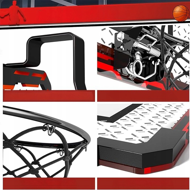 Koszykówka dla dzieci INTERAKTYWNA TABLICA LICZNIK DŹWIĘK ŚWIATŁA kosz gry