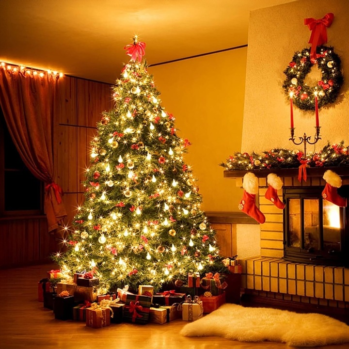 LAMPKI CHOINKOWE 500 LED BIAŁE CIEPŁE 35M PROGRAMATOR ŚWIATEŁKA ŁAŃCUCH