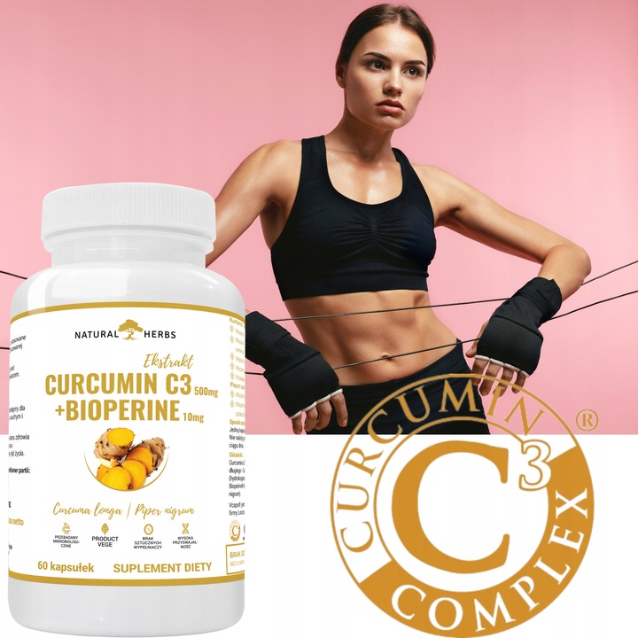 KURKUMINA + PIPERYNA CURCUMIN C3 turmeric 60kaps