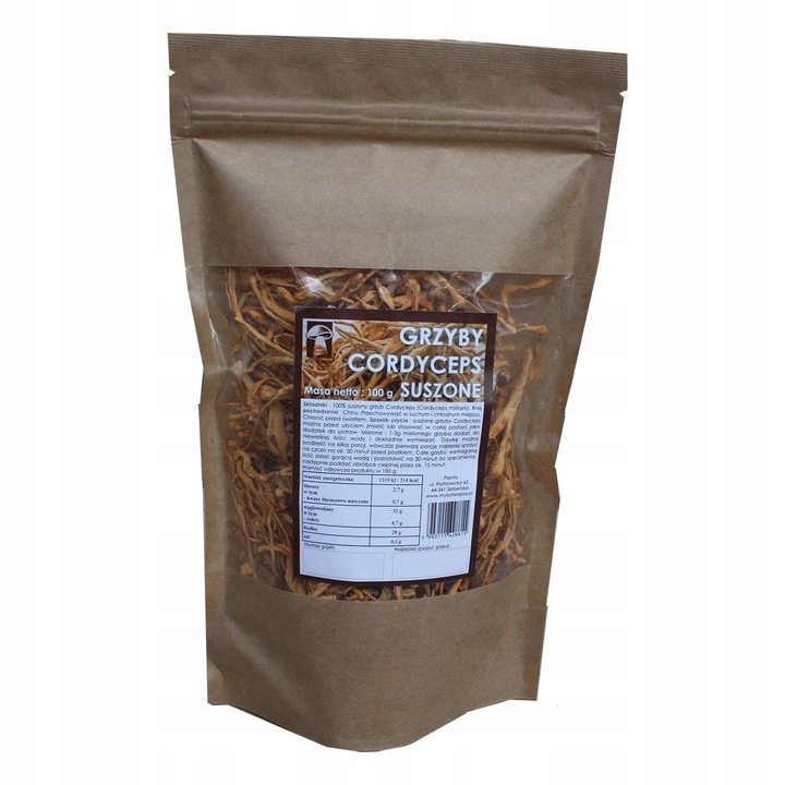 Cordyceps militaris suszone 100g KORDYCEPS