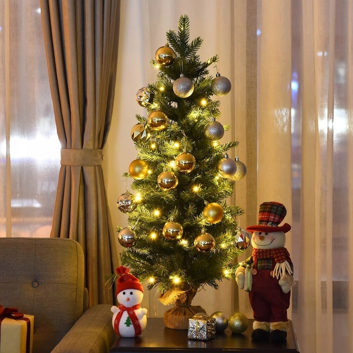 Sztuczna mała choinka 90 cm z lampkami LED