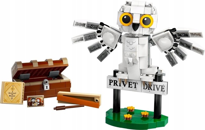 KLOCKI LEGO HARRY POTTER 76425 HEDWIGA Z WIZYTĄ PRIVET DRIVE 4 LIST + TORBA