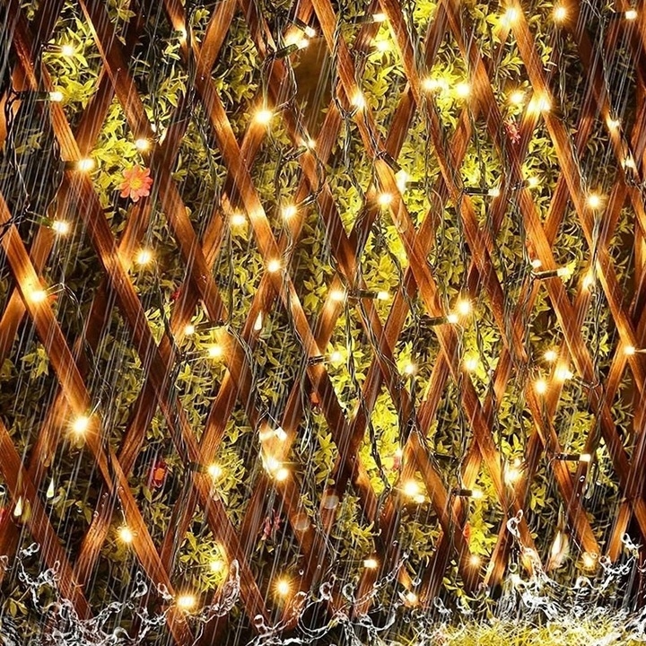 LAMPKI CHOINKOWE 500 LED FLASH BIAŁE CIEPŁE GRUBY KABEL STAŁE ŚWIATŁO ZEW.