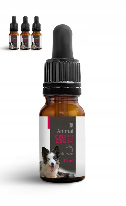 CBD 5% + CBG 1% OLEJEK KONOPNY DLA PSA PSÓW KOTA KOTÓW 30ml FULL SPECTRUM