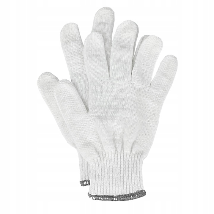 Rękawice robocze bawełniane dziane Flexi Fit 10/XL białe 60 par