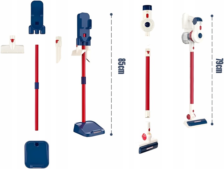 Zestaw Sprzątający 8w1 Odkurzacz Pionowy dla Dzieci Robot Mop Miotła 3 L+