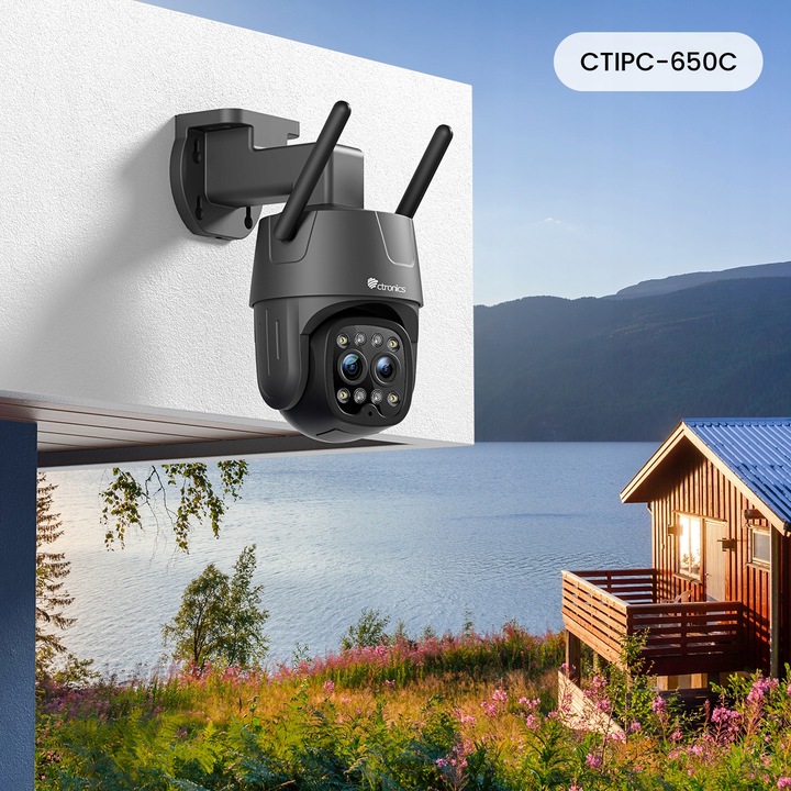 KAMERA ZEWNĘTRZNA IP Z KARTĄ SIM 3G 4G LTE GSM PTZ PODWÓJNY OBIEKTYW 6×ZOOM