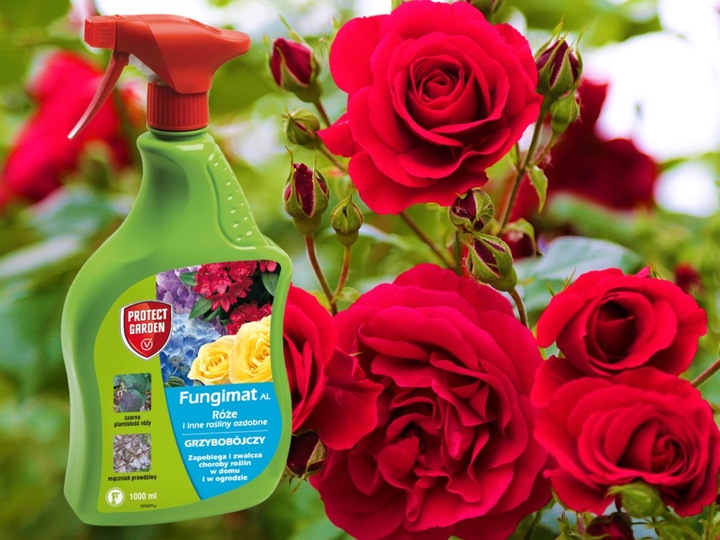 FUNGIMAT AL ŚRODEK GRZYBOBÓJCZY DO RÓŻ I ROŚLIN OZDOBNYCH 1L PROTECT GARDEN