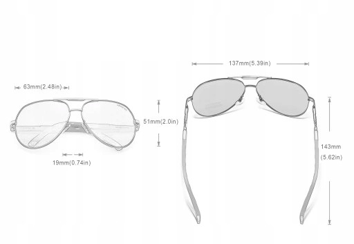 Okulary przeciwsłoneczne KINGSEVEN AVIATOR PILOTKI