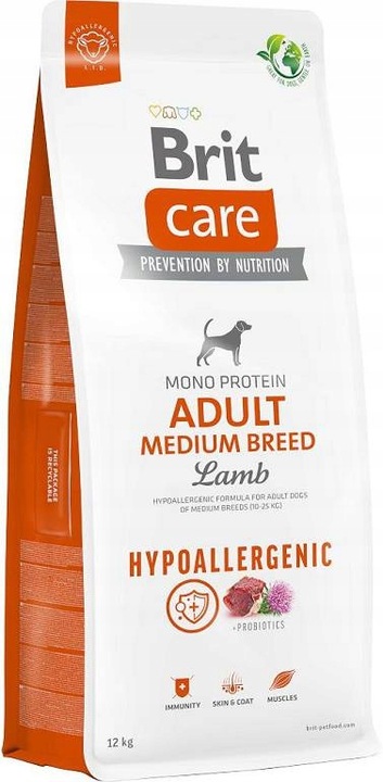 Brit Care Hypoallergenic Adult Medium Breed Lamb Karma z jagnięciną 12kg