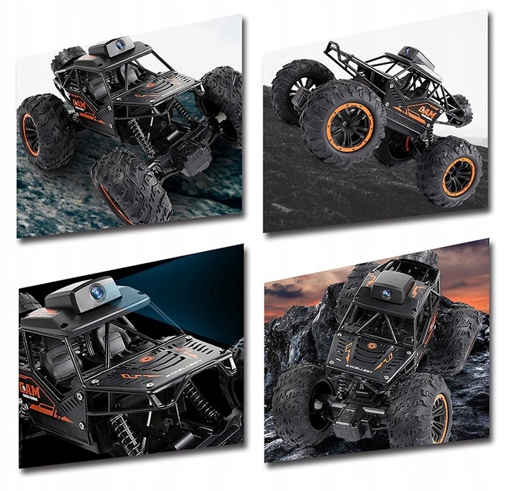 SAMOCHÓD ZDALNIE STEROWANY TERENOWY Z KAMERĄ WIFI AUTO NA PILOT +AKUMULATOR