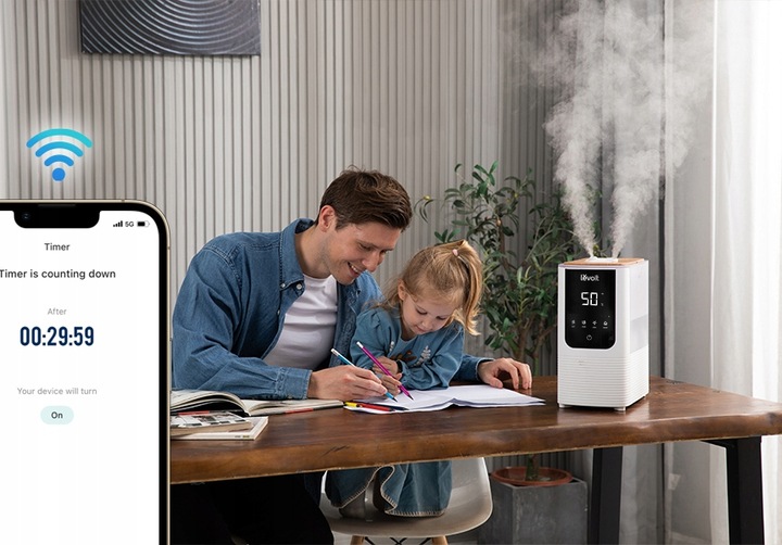 Nawilżacz powietrza Levoit OasisMist 450S dyfuzor ciepła zimna mgiełka 40m2