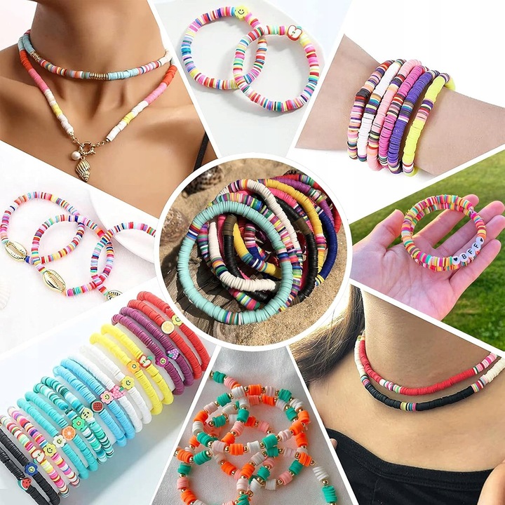 ZESTAW KORALIKÓW DO ROBIENIA BRANSOLETEK BIŻUTERII ZAWIESZKI SERDUSZKA