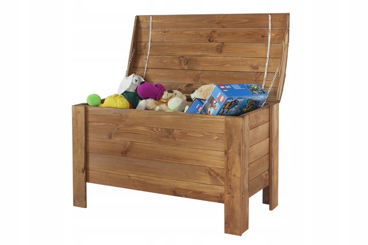 Skrzynia sosnowa skrzynia balkonowa ogrodowa Drewniany kufer na zabawki EKO