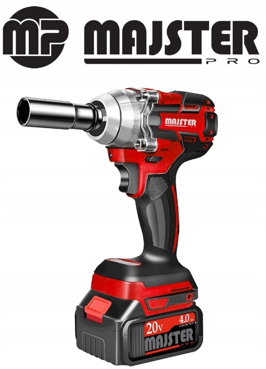 KLUCZ UDAROWY Akumulatorowy BEZSZCZOTKOWY do KÓŁ 20V 1/2' 2xAKU 4AH WALIZKA