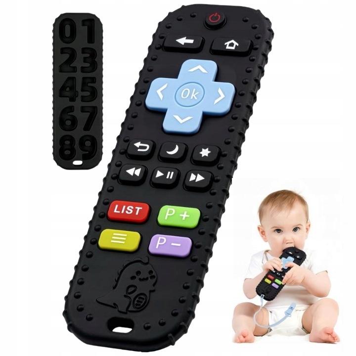 ZĄBKOWANIE ZABAWKI DO ŻUCIA GRYZAK DLA NIEMOWLĄT PILOT czerń KOLOR