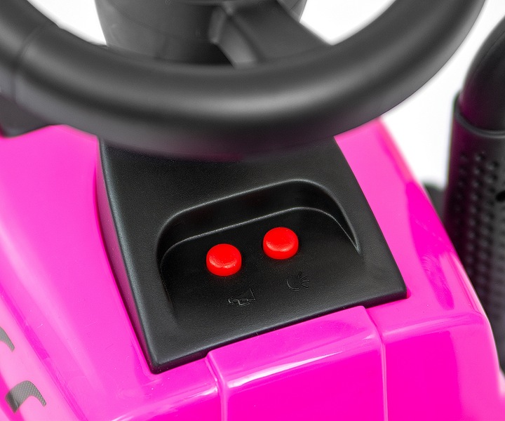 Jeździk TRAKTOR Z PRZYCZEPKĄ GRABKI ŁOPATKA New Holland T7 auto różowy pink