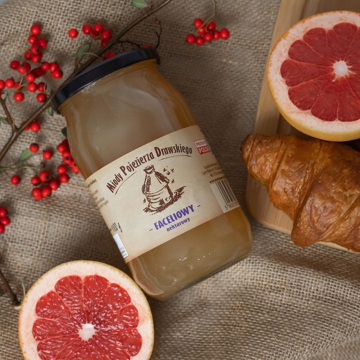 Miód Faceliowy 1100g naturalny świeży dla dzieci