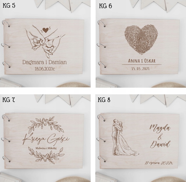 DREWNIANY ALBUM NA ZDJĘCIA PERSONALIZOWANY GRAWER