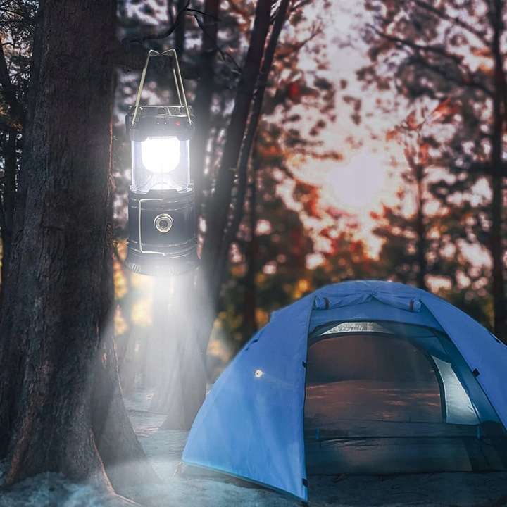 Lampa Solarna LED Latarka Turystyczna Biwakowa Akumulatorowa USB Powerbank