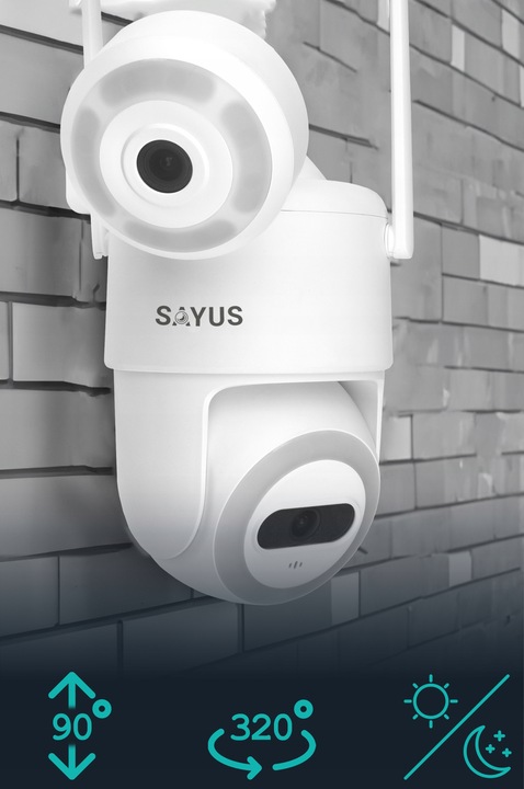 OBROTOWA KAMERA ZEWNĘTRZNA IP WIFI ICSEE ZOOM DWA OBIEKTYWY ULTRA HD 3MPx