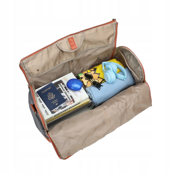 Modna duża torba podróżna ze skóry PU, wygodna torba podróżna na ubrania