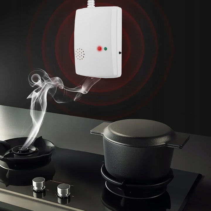 CZUJNIK GAZU ZIEMNEGO I LPG DETEKTOR 230V ALARM SENSOR GAS