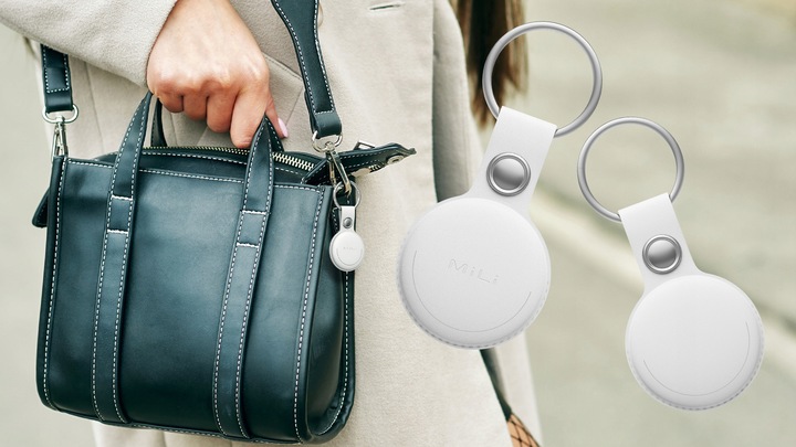 Lokalizator GPS MiTag MiLi do iOS + Etui Brelok do plecaka kluczy dla psa