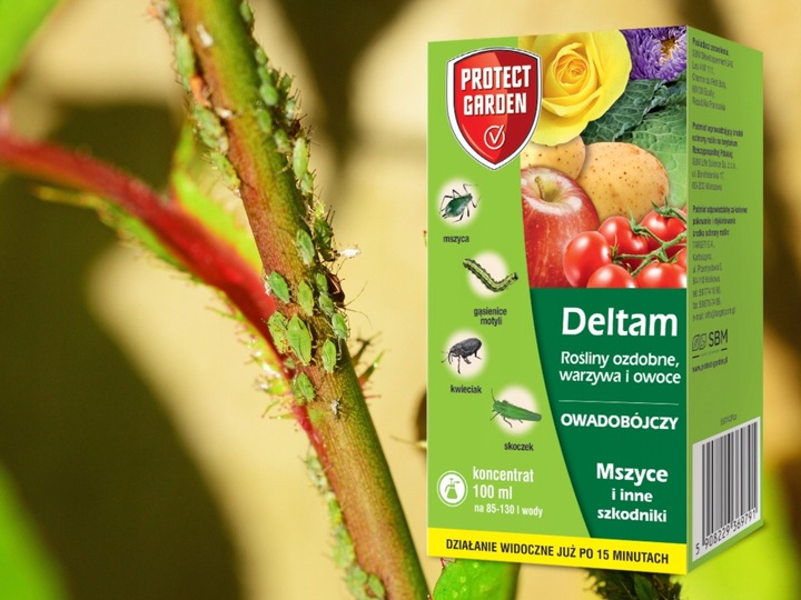 DELTAM ŚRODEK OWADOBÓJCZY MSZYCA KWIECIAK SKOCZEK GĄSIENICE MOTYLI 100ML