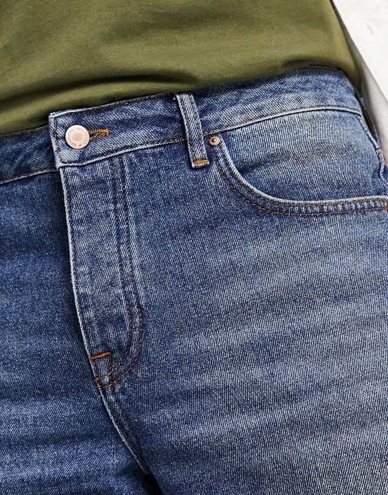 JEANSY MĘSKIE NIEBIESKIE PROSTE 7/8* W26 L30 VAF