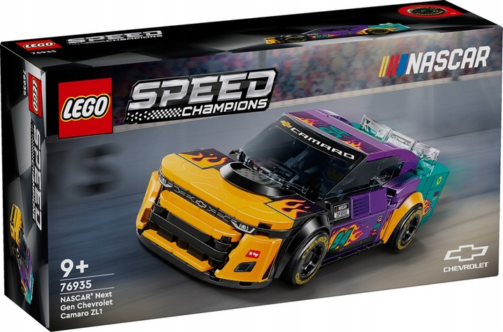 LEGO SPEED Champions 76935 NASCAR Next Gen Chevrolet Camaro ZL1 torba