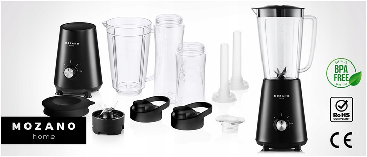 BLENDER KIELICHOWY 3w1 DO SMOOTHIE KOKTAJLI 2 WKŁADY CHŁODZĄCE 2 BUTELKI