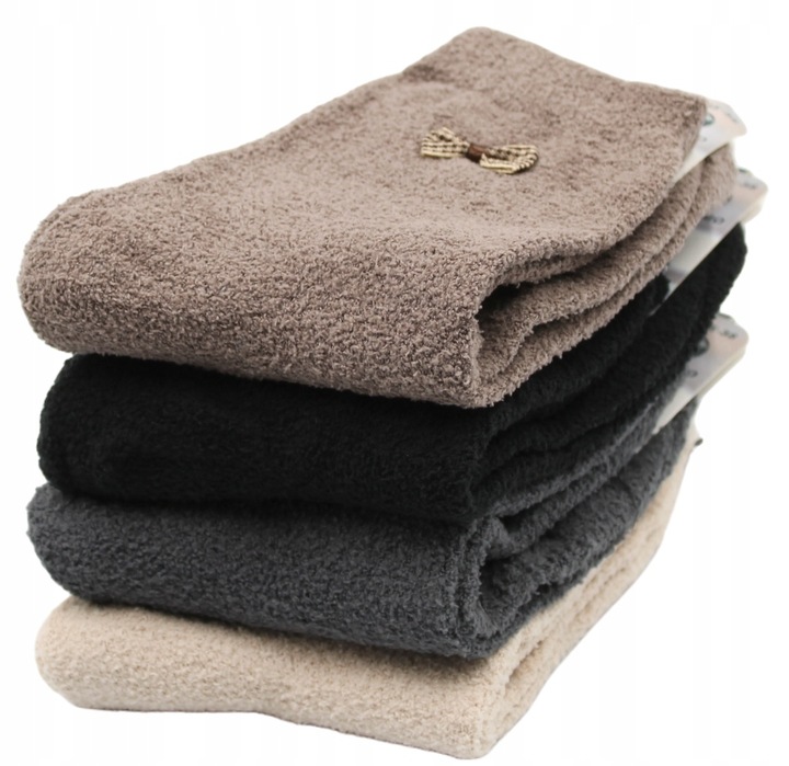 4x Bawełniane skarpetki damskie Ciepłe MIĘCIUTKIE skarpety BUKLA 39-42