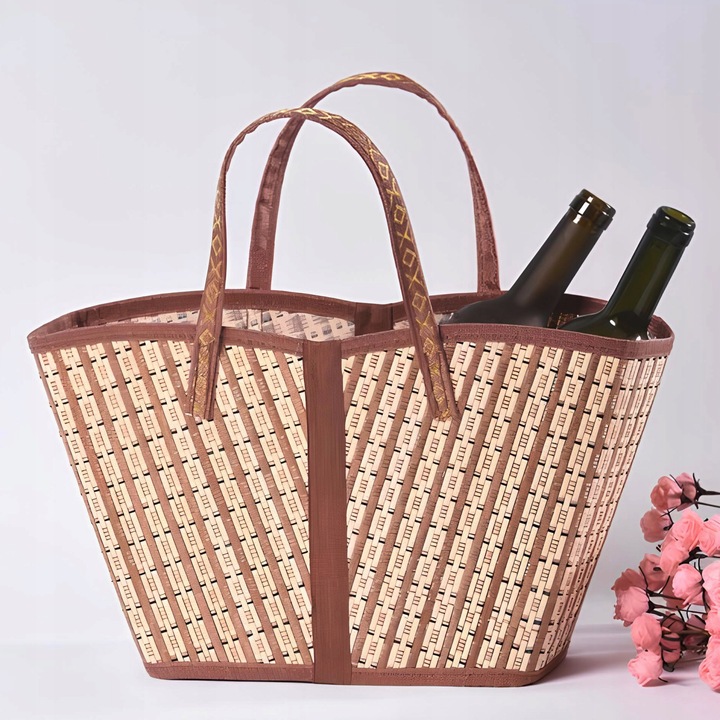 Torba bambusowa ekologiczna na zakupy eko pojemna na piknik