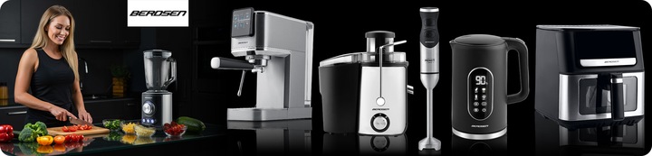 Ekspres do kawy ciśnieniowy kolbowy ze spieniaczem 20bar 1350W Berdsen