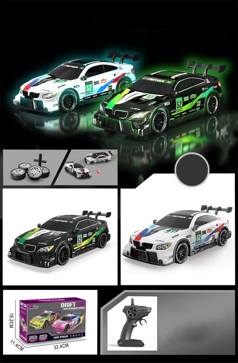 SAMOCHÓD ZDALNIE STEROWANY RC Drift Duży 4x4 AUTO NA PILOT DO DRIFTU LED