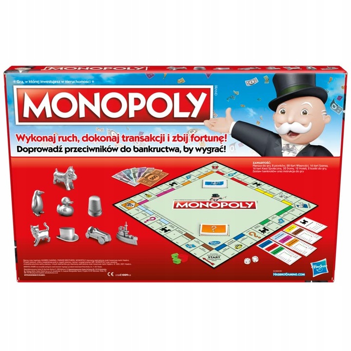 HASBRO Gra Monopoly klasyczny polska wersja C1009