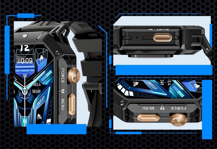 CUBOT X1 AMOLED SMARTWATCH ZEGAREK BAROMETR PULS ROZMOWY TEL 100 DNI