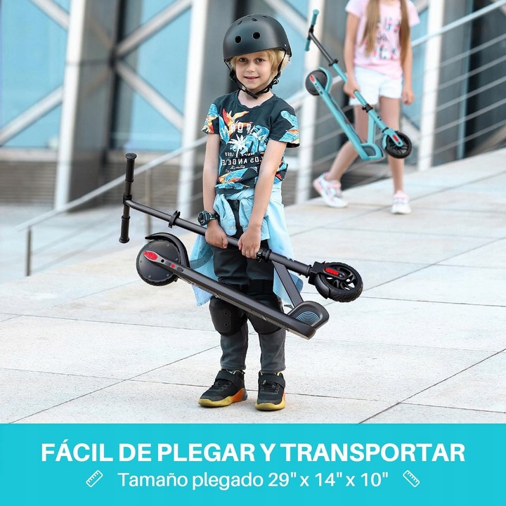 SmooSat E9 hulajnoga elektryczna dla dzieci, do 16 km/h od 8 lat niebieska