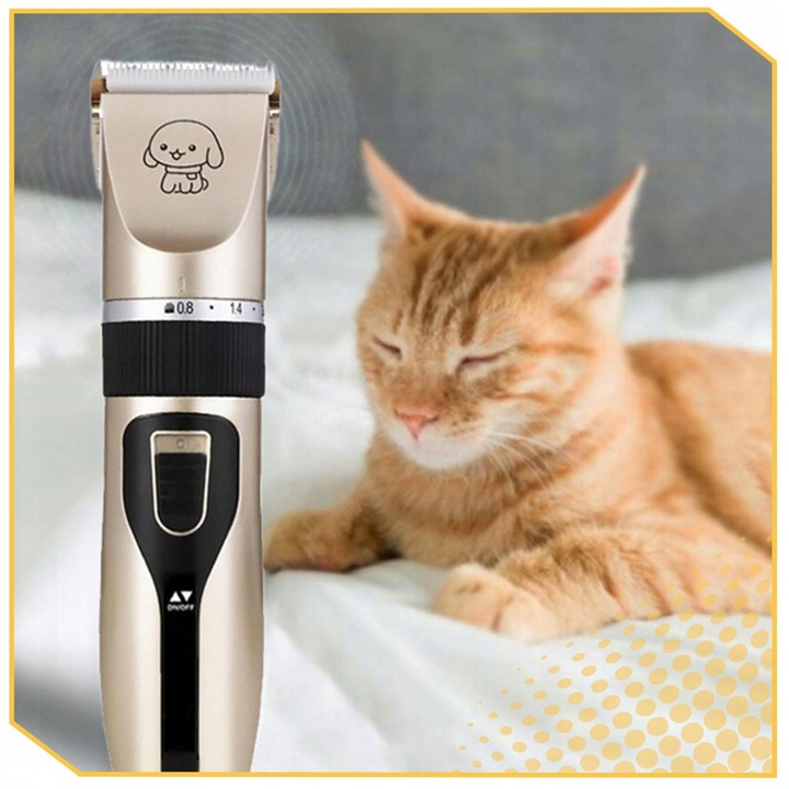 MASZYNKA DO STRZYŻENIA PSÓW PSA KOTA ZWIERZĄT ZESTAW CICHA PROFESJONALNA