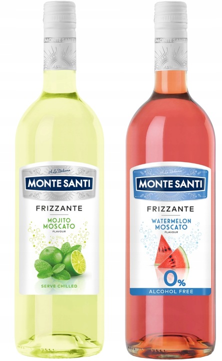 MONTE SANTI MOIJTO I WATERMELON FRIZZANTE WINO 0% 2 X 750ML