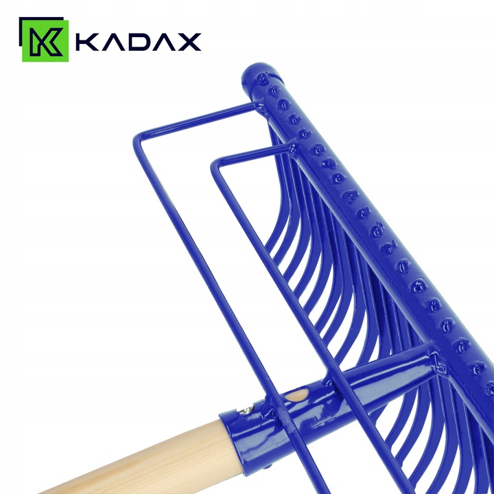 GRABIE METALOWE DO LIŚCI TRAWY OGRODOWE 165cm WZMOCNIONE 32 ZĘBNE TRZONEK