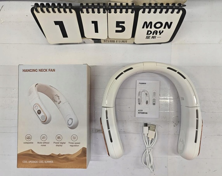 NECK FAN 3000MAH PORTABLE WITH 3 ADJUSTABLE SPEEDS USB FAN