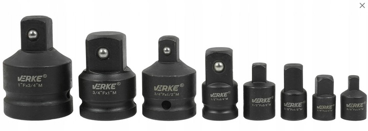 REDUKCJE UDAROWE ADAPTER NASADKI 1/4 1/2 3/4 3/8