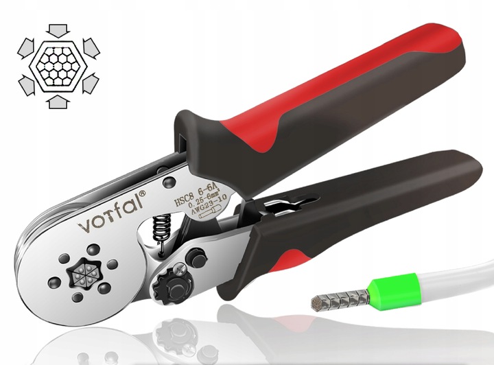 ZACISKARKA PRASKA TULEJEK DO KABLI SZEŚCIOKĄTNA