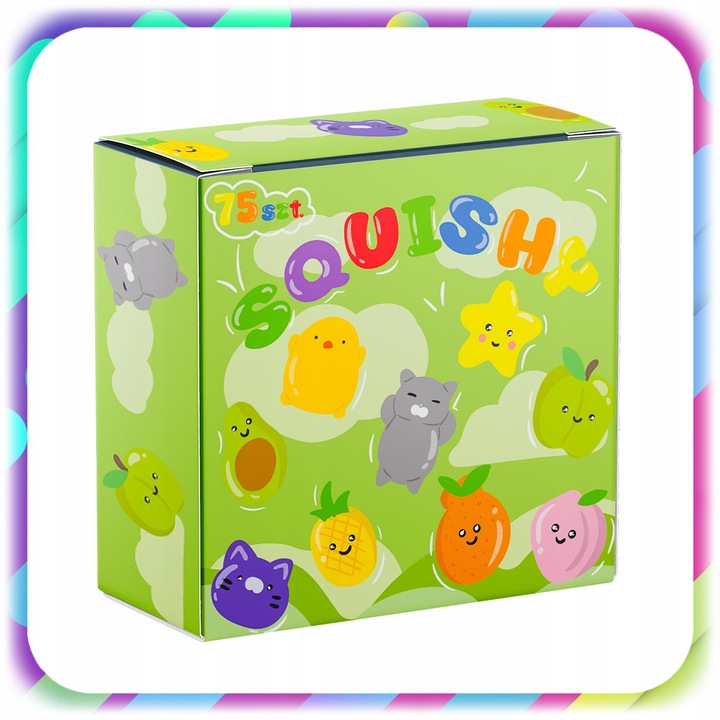 75 SZT GNIOTEK SQUISHY ANTYSTRESOWY ZABAWKA MOCHI SENSORYCZNY DLA DZIECI