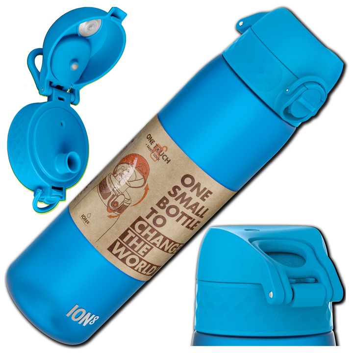 BIDON BUTELKA SPORTOWA NA WODĘ ION8 BLUE NIEBIESKI Z ATESTEM 500 ml / 0,5 l